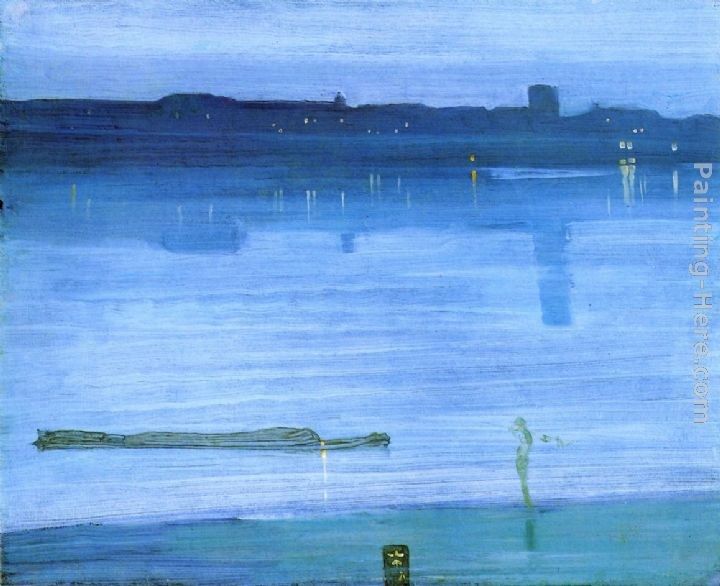 James Abbott McNeill Whistler Nocturne Blue and Silver - Chelsea
